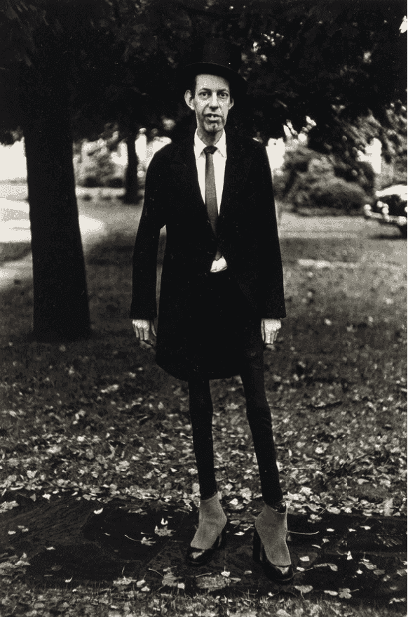 Diane Arbus, ‘A Very Thin Man in Central Park, N.Y.C.’, 1961, Print, Gelatin silver print, null, Numbered, Dated