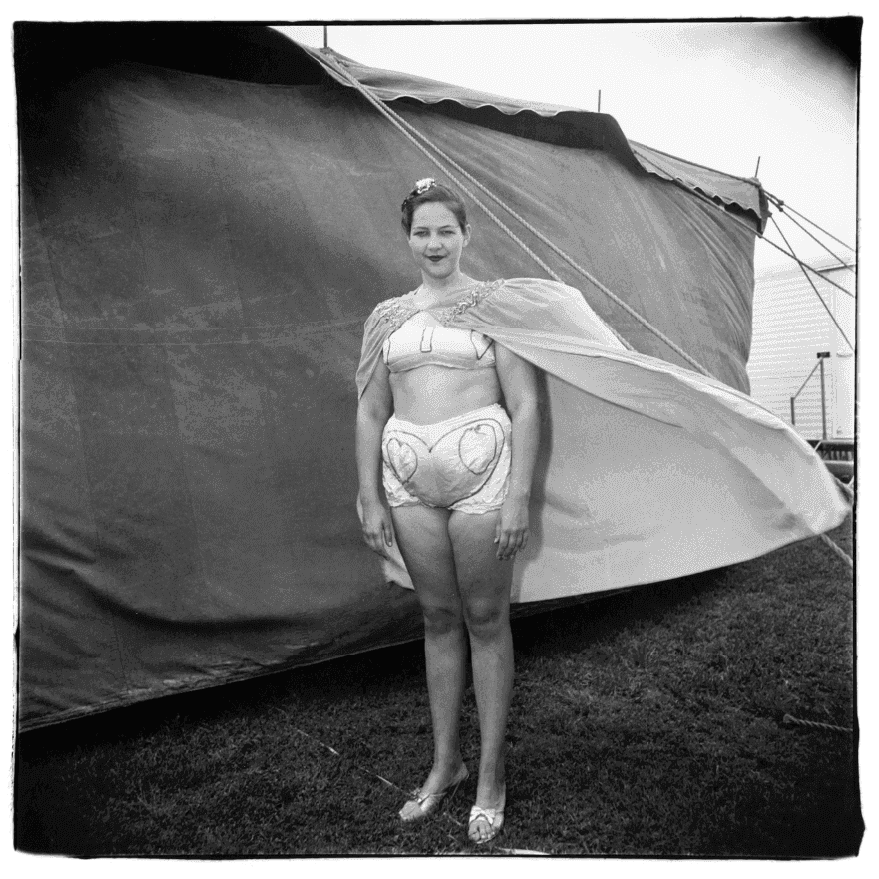 Diane Arbus, ‘Girl in Her Circus Costume, Md.’, 1970, Print, Gelatin silver print, null, Numbered