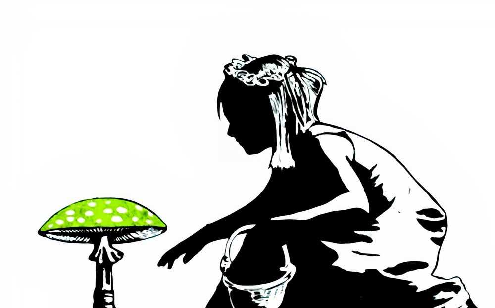 Dolk, ‘Mushroom Girl (Green)’, 01-06-2012, Print, Screenprint, NuArt Gallery, Numbered
