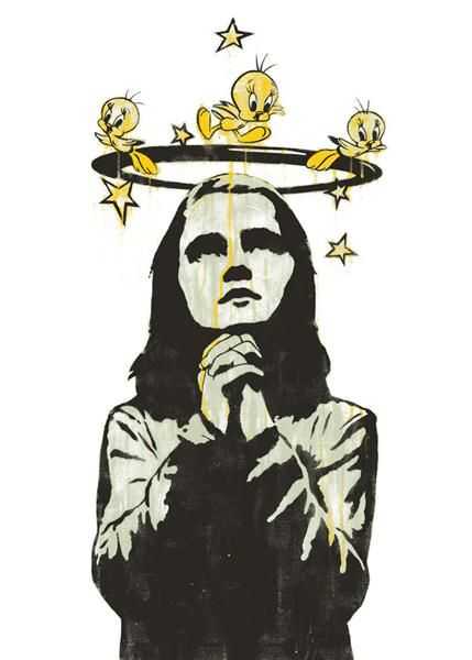 Dolk, ‘Praying Girl’, 15-03-2011, Print, Screenprint, Handmadeposters, Numbered