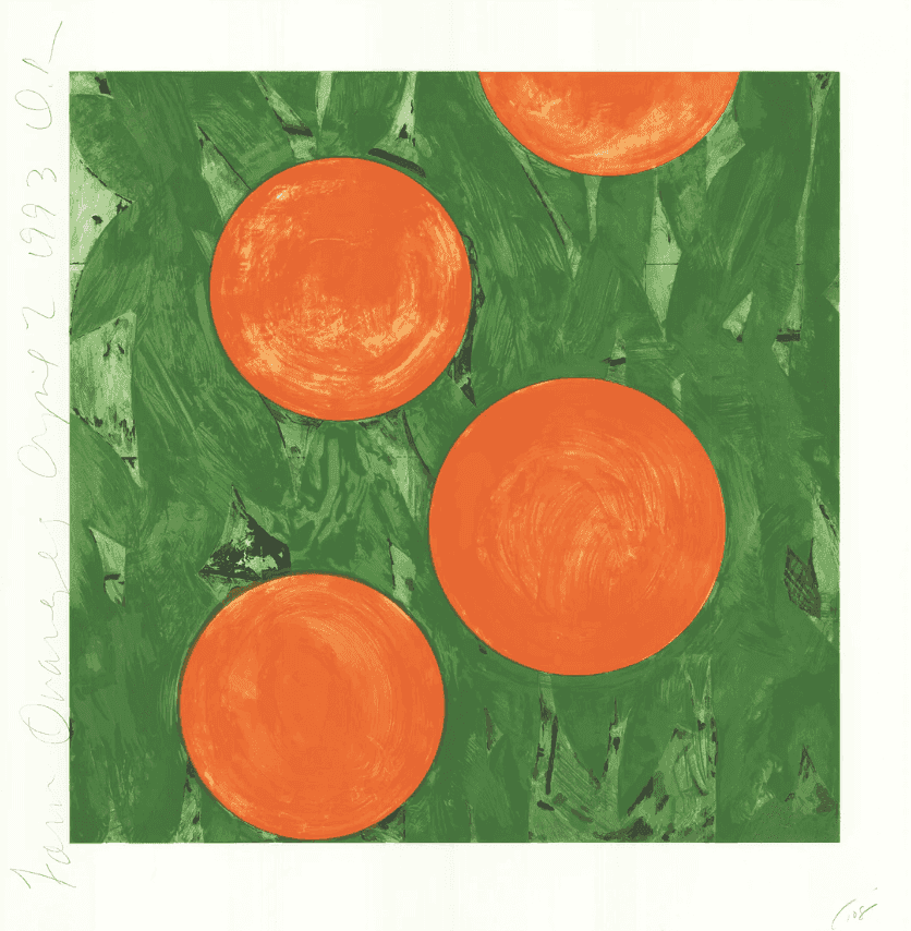 Donald Sultan, ‘Four Oranges’, 1993, Print, Screenprint in colours on wove, null, Numbered, Dated
