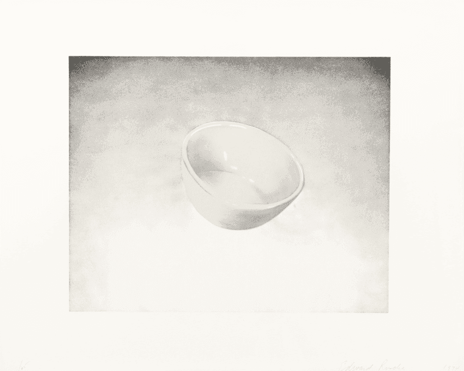 Ed Ruscha, ‘Bowl’, 1974, Print, Lithograph on paper, null, Numbered, Dated