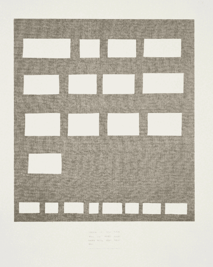 Ed Ruscha, ‘Listen If You Ever Tell’, 2007, Print, 3 color lithograph, Gemini G.E.L.,, Numbered