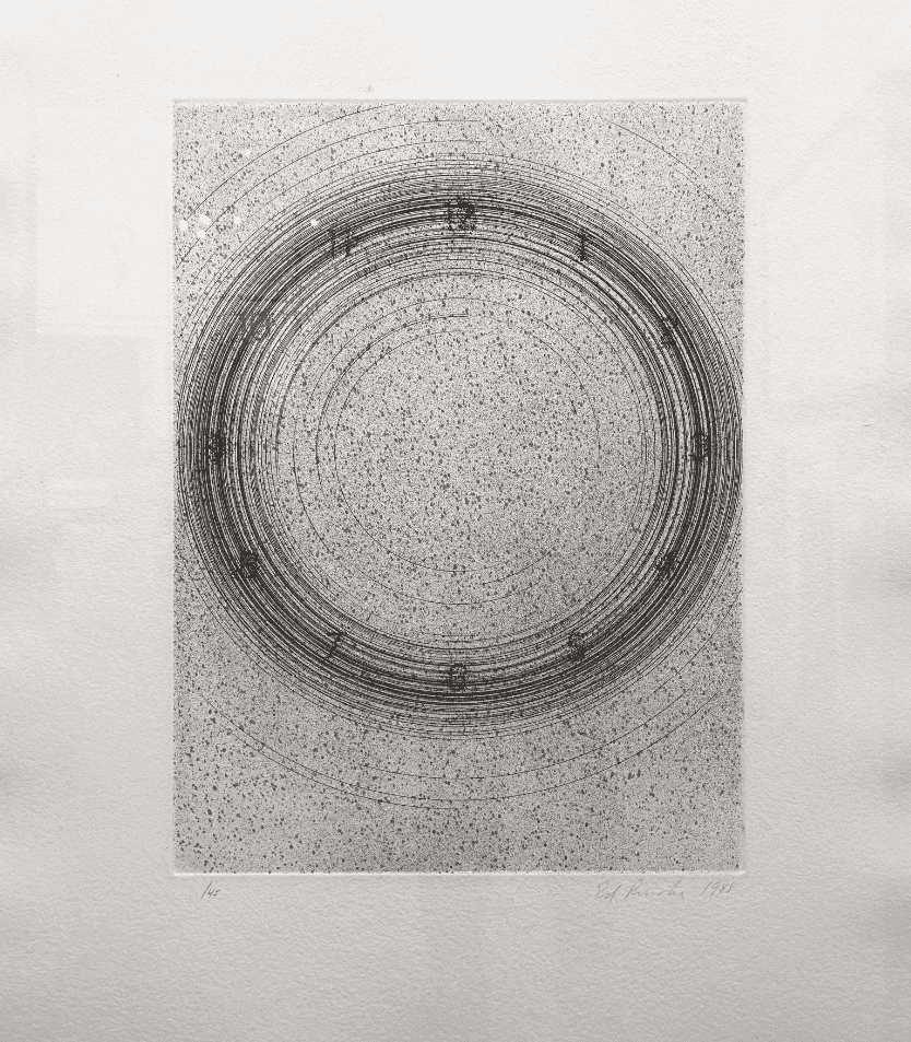 Ed Ruscha, ‘Reloj’, 1988, Print, Color etching on handmade paper; deckle edges, Ediçiones Poligrafa, Numbered, Dated