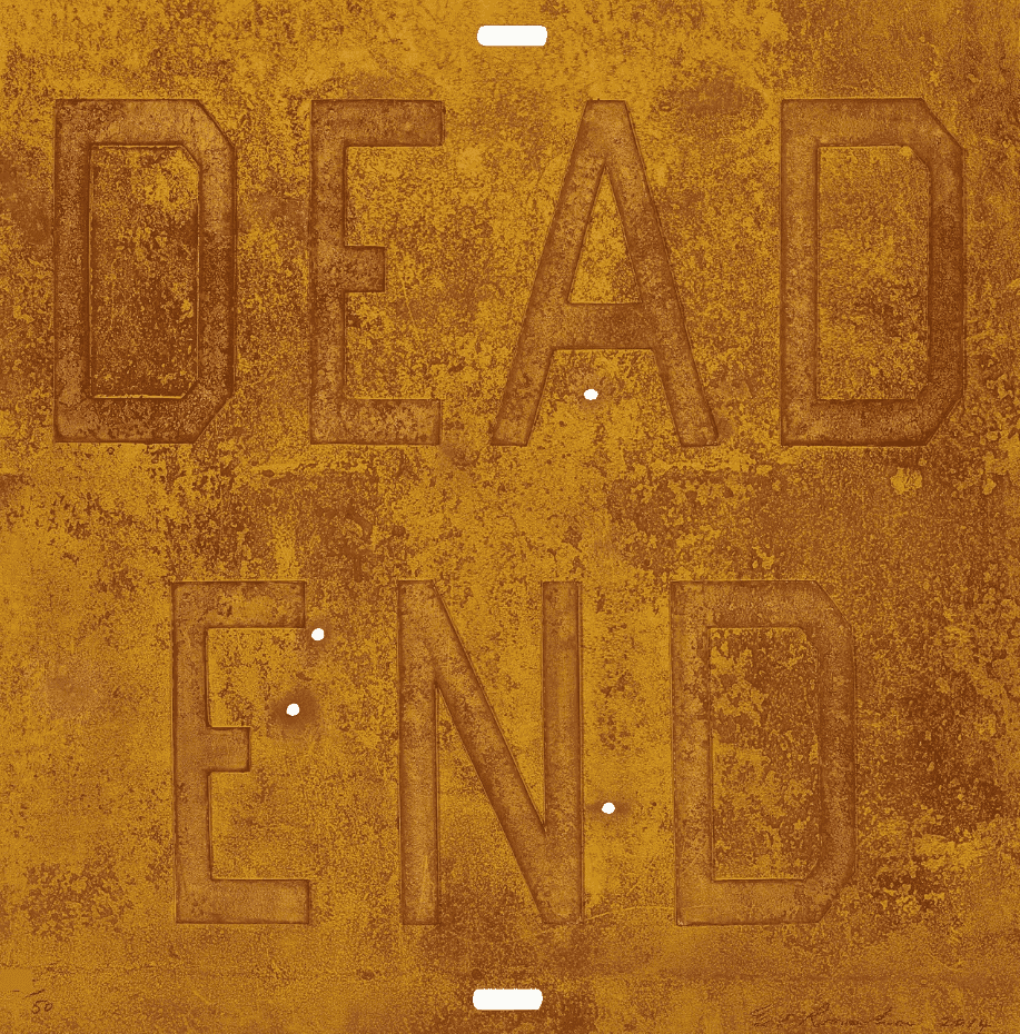 Ed Ruscha, ‘Rusty Signs - Dead End 2’, 2014, Print, Print on handmade paper, null, Numbered, Dated