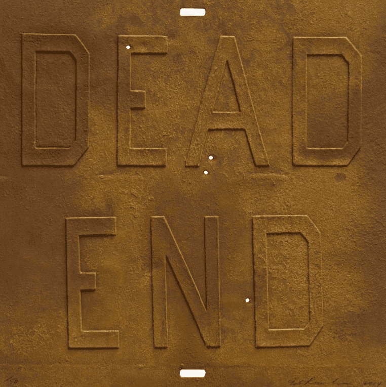Ed Ruscha, ‘Rusty Signs - Dead End 3’, 2014, Print, Mixografía® print on handmade paper, Mixografía, Numbered, Dated