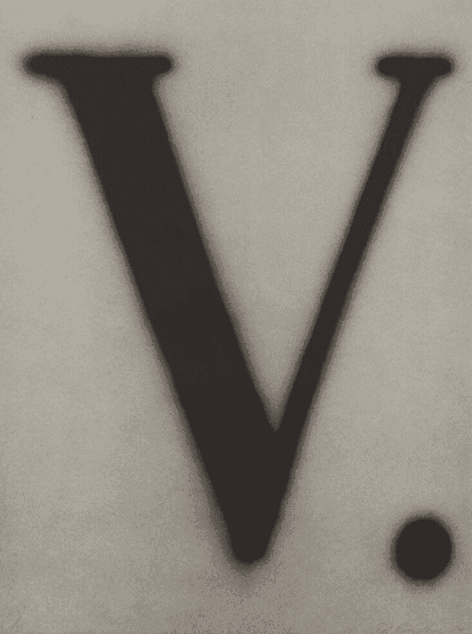 Ed Ruscha, ‘V.’, 1989, Print, Lithograph, null, Numbered, Dated