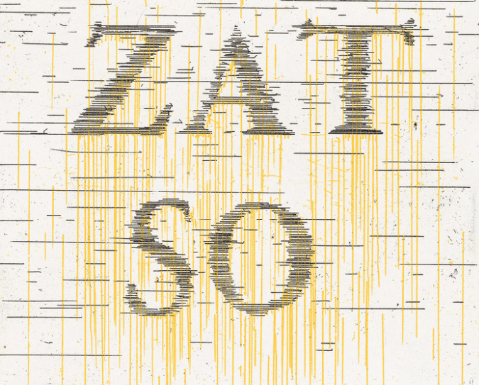 Ed Ruscha, ‘Zat So’, 2023, Print, Hard ground etching printed in black and yellow, Crown Point Press, 
