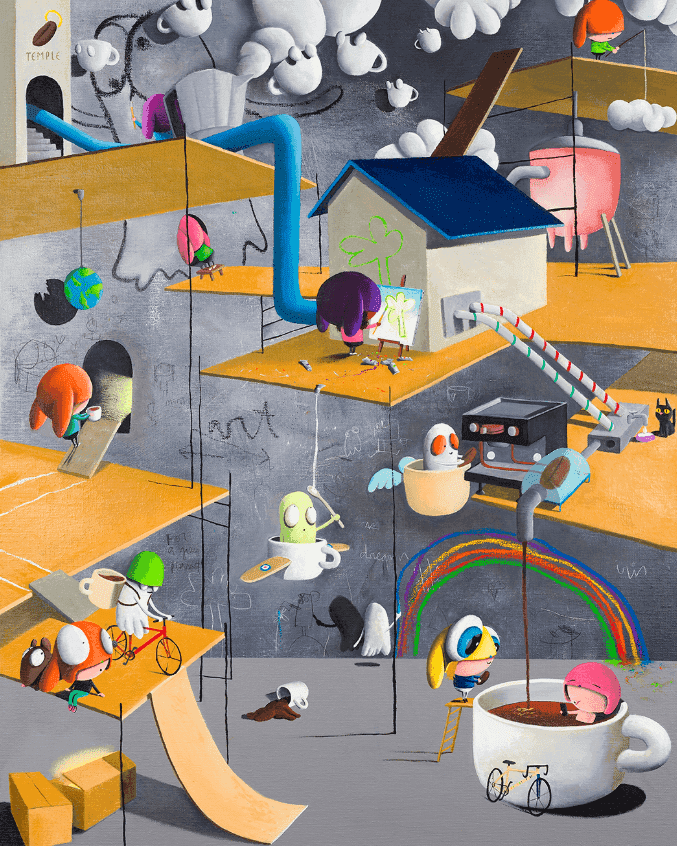 Edgar Plans, ‘Street Artists I’, 2024, Print, Fine Art printing hand-finished in 100% cotton fibre paper 20 mil - 314 gsm. Slight textured surface / matte finish., Villazan, Numbered, Handfinished