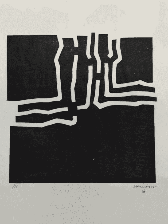 Eduardo Chillida, ‘Beltza III’, 1969, Print, Woodcut, null, Numbered