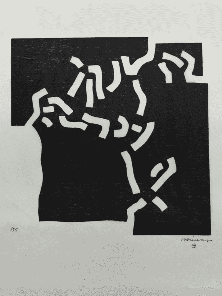 Eduardo Chillida, ‘Beltza II’, 1969, Print, Woodcut, null, Numbered