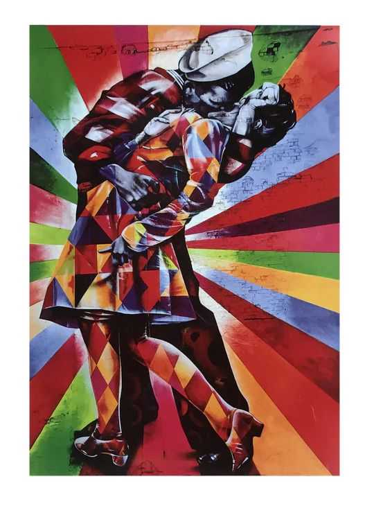 Eduardo Kobra, ‘The Kiss (O Beijo)’, 15-11-2014, Print, Screenprint on Super White, 340 gsm, Italian paper, Self-released, Numbered