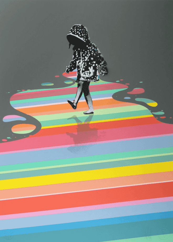 Eelus, ‘After the Rain (Hand-Finished)’, 2024, Print, UV print and spray paint on wood panel (hand-painted details), null, Numbered, Handfinished