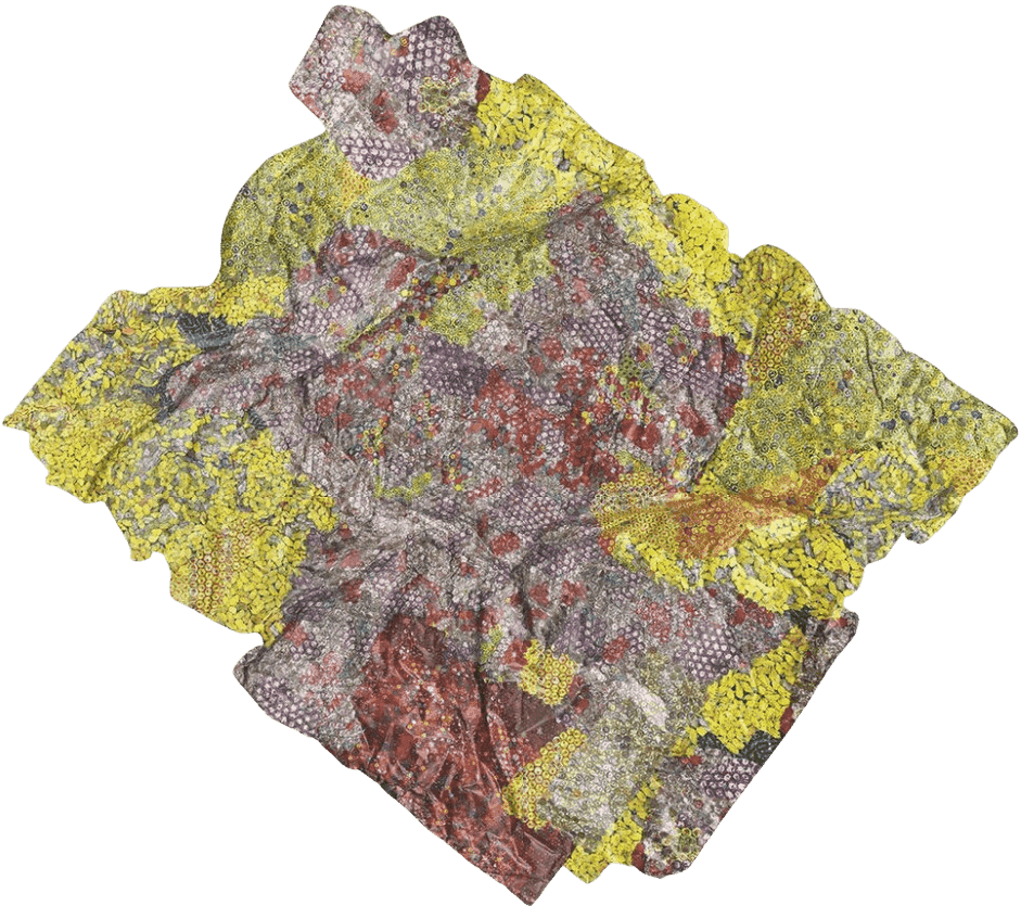 El Anatsui, ‘One in Two’, 2024, Sculpture, Hand-sculpted UV pigment print on aluminum sheet, null, 