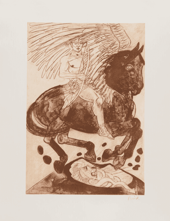 Elisabeth Frink, ‘Bellerophon’, 1988, Print, Etching with Aquatint, null, Numbered