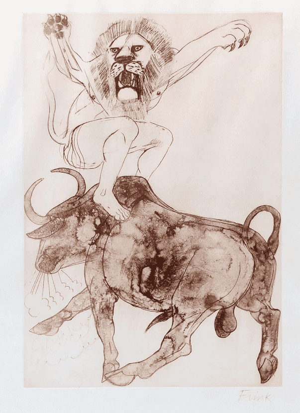 Elisabeth Frink, ‘Heracles and the Lion Mask’, 1988, Print, Etching with Aquatint, null, Numbered