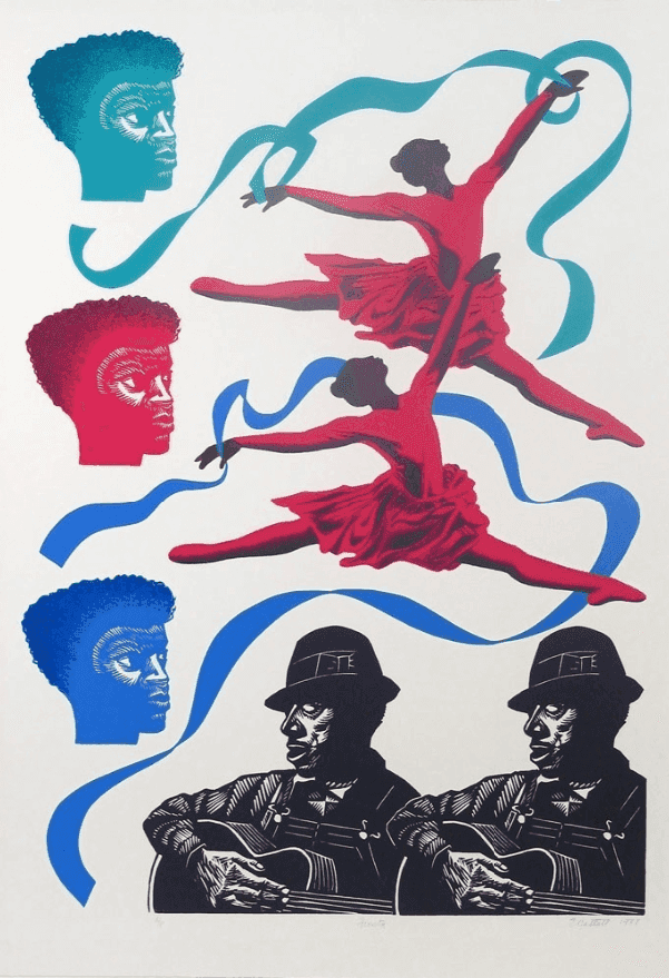 Elizabeth Catlett, ‘Fiesta’, 1988, Print, Screenprint, null,