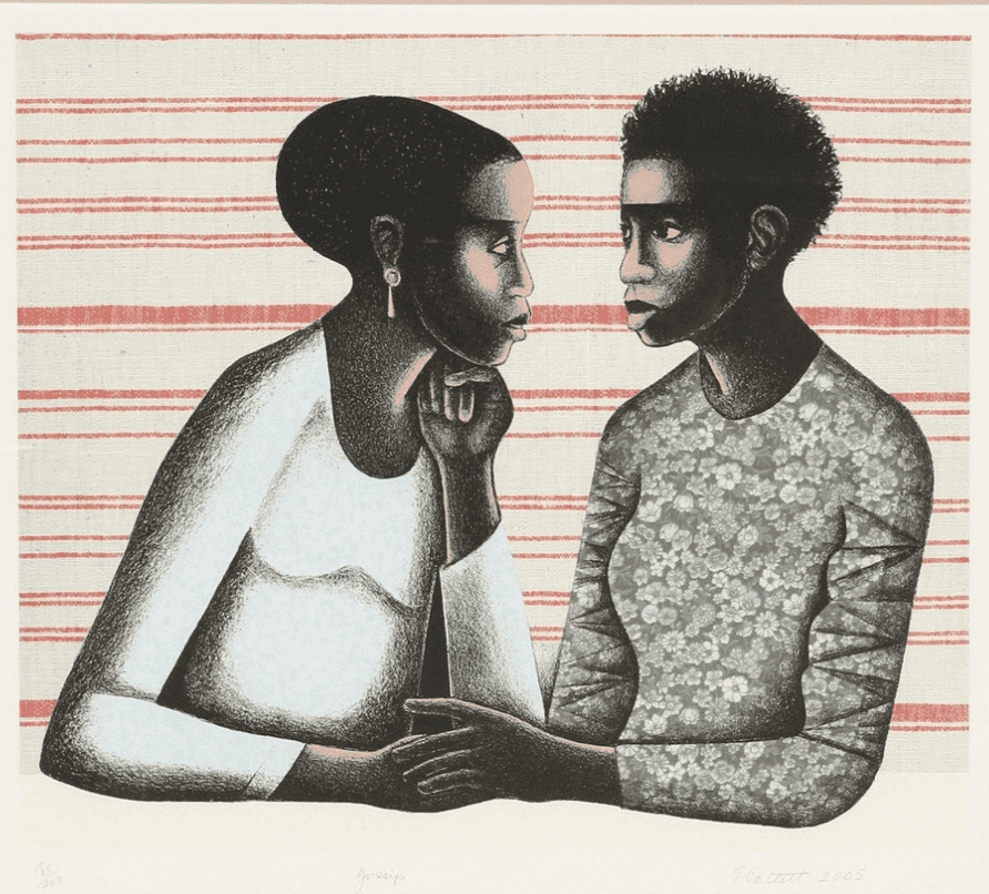 Elizabeth Catlett, ‘Gossip’, 2005, Print, Photolithograph and digital print on Somerset wove paper, null, Numbered