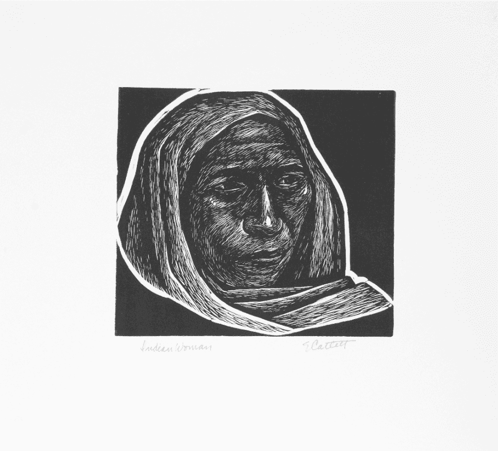 Elizabeth Catlett, ‘Indian Woman’, 1958, Print, Linocut, null, 