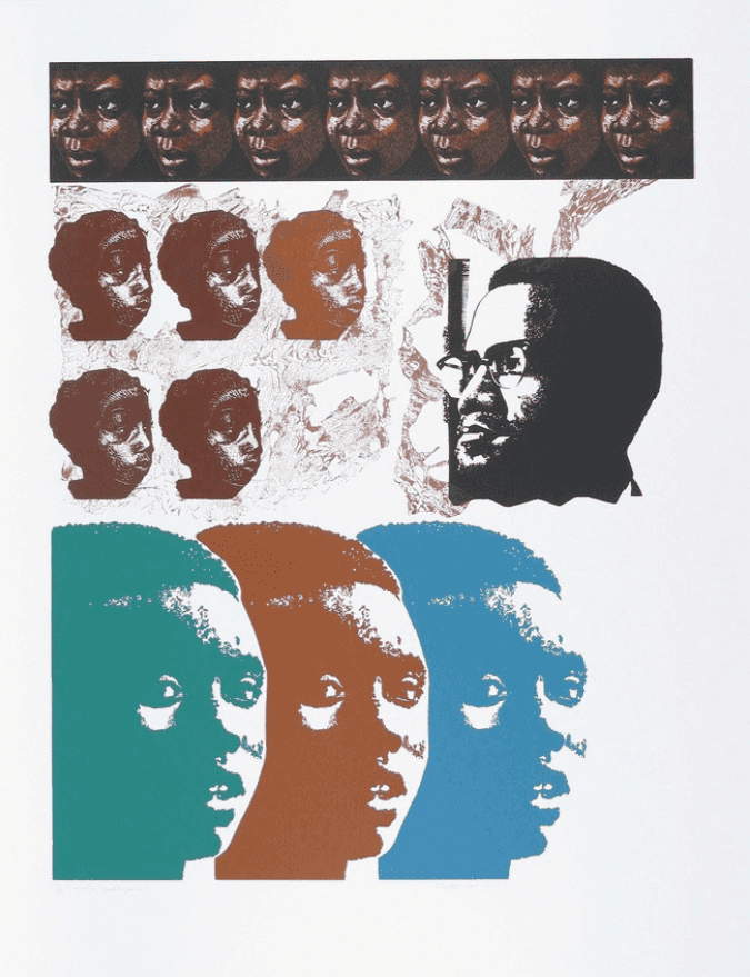 Elizabeth Catlett, ‘Malcolm X Speaks for Us ’, 1969, Print, Lithograph, null, Numbered