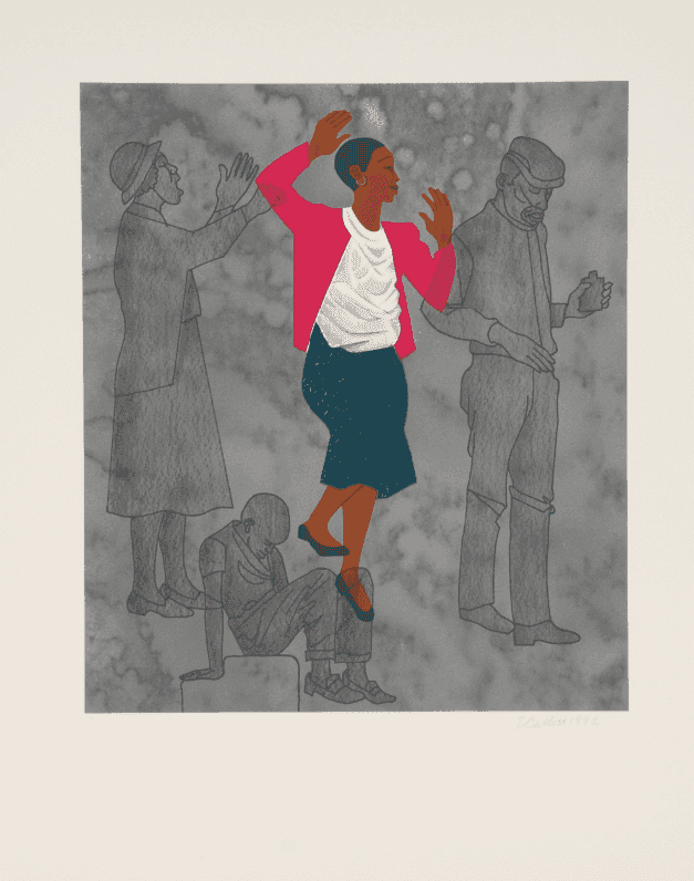 Elizabeth Catlett, ‘Walking Blindly ’, 1992, Print, Lithograph, null, Numbered, Dated