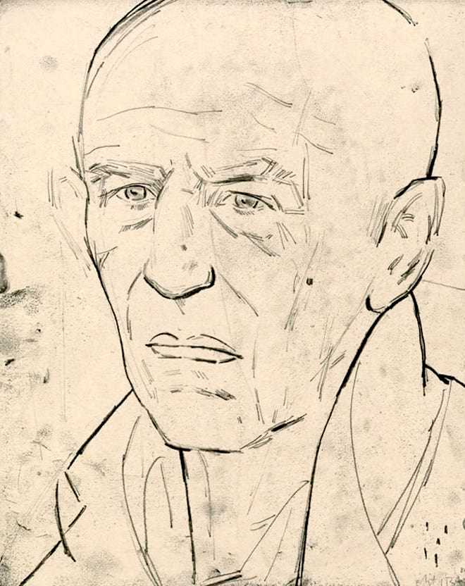 Elizabeth Peyton, ‘Alex (Katz)’, 2012, Print, Etching on Twinrocker handmade paper, null, Numbered