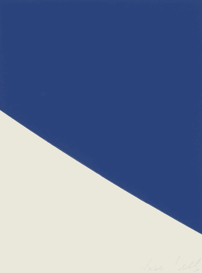 Ellsworth Kelly, ‘Blue Curve II’, 1999, Print, One-color lithograph on Rives BFK paper, null, Numbered