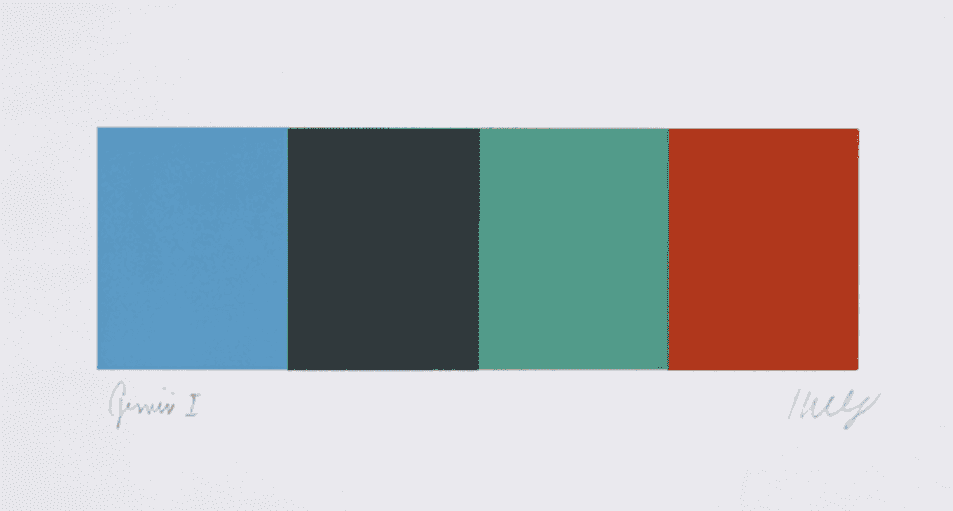 Ellsworth Kelly, ‘Blue Gray Green Red’, 2008, Print, 4-color lithograph, Gemini G.E.L., Numbered