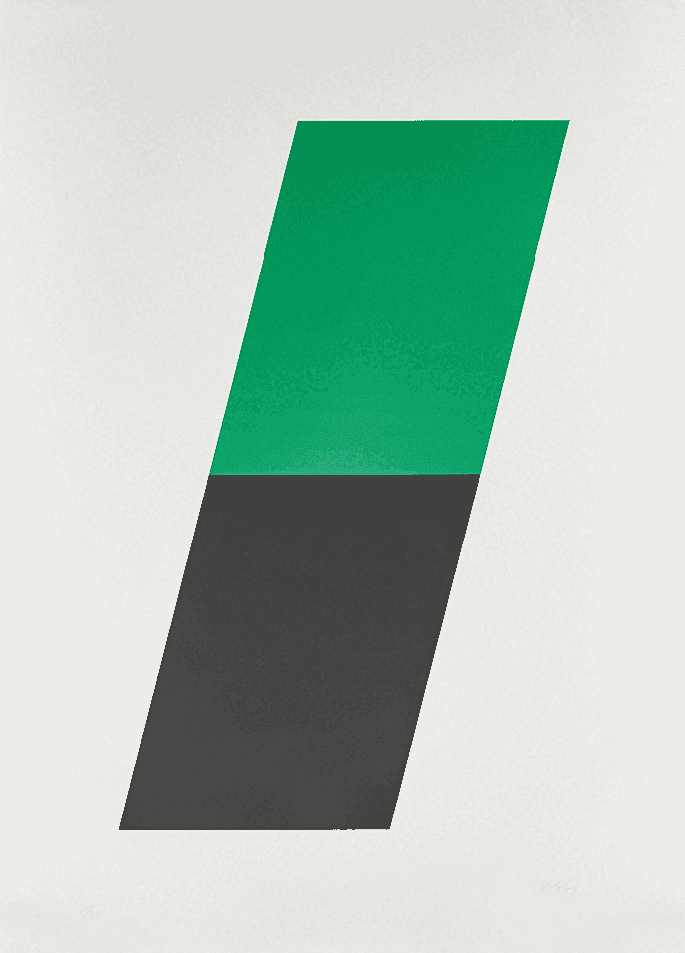 Ellsworth Kelly, ‘Green Black’, 1972, Print, Lithograph in colors (framed), Gemini G.E.L., Numbered