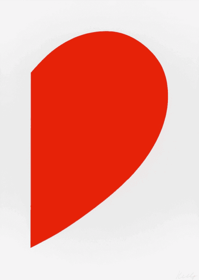 Ellsworth Kelly, ‘Red Curve IV’, 2013, Print, One-color lithograph on wove paper, null, Numbered