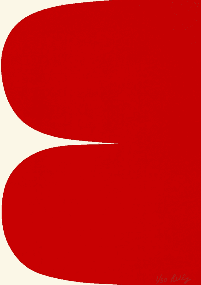 Ellsworth Kelly, ‘Red Curves V’, 2012, Print, Lithograph on Rives BFK paper, null, Numbered