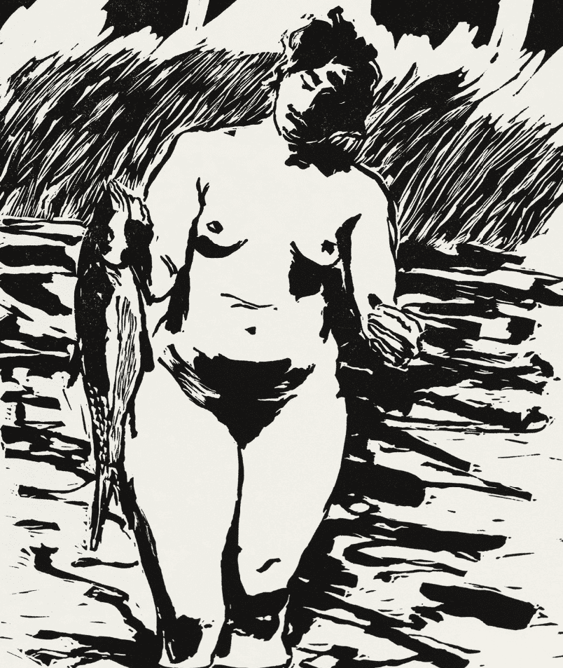 Eric Fischl, ‘Trout’, 1990, Print, Linocut On Somerset Wove Paper, The Grenfell Press, New York, Numbered