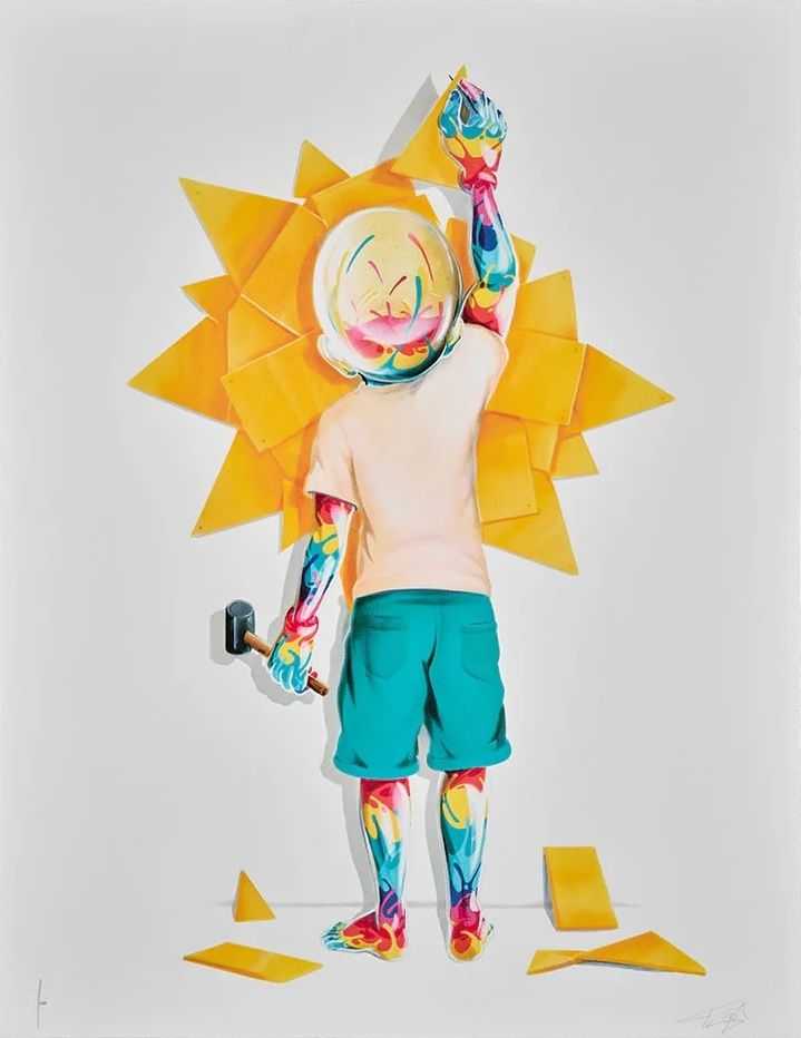 Flog, ‘Sunrise’, 2025, Print, 24 colour screen print on 300 gsm Somerset Satin paper, null, Numbered