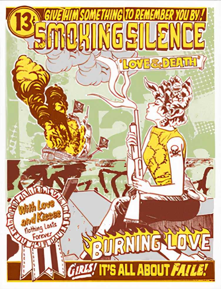 Faile, ‘Faile Smoking’, 24-02-2005, Print, Screenprint, Pictures On Walls, Numbered