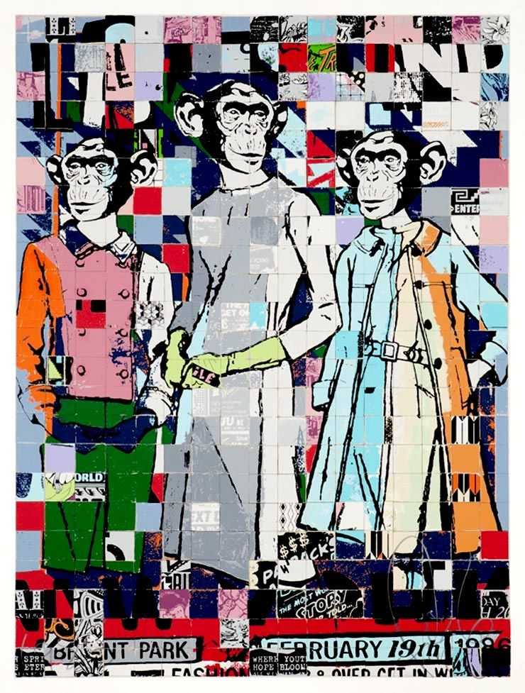 Faile, ‘Fashion Chimps NYC’, 07-06-2011, Print, Screenprint, Paper Monster, Numbered
