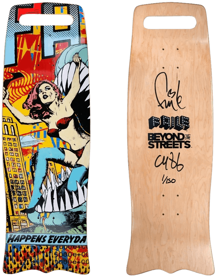 Faile, ‘Happens Everyday Deck’, 10-09-2019, Print, 7 ply maple wood skatedeck, Faile Shop, Numbered