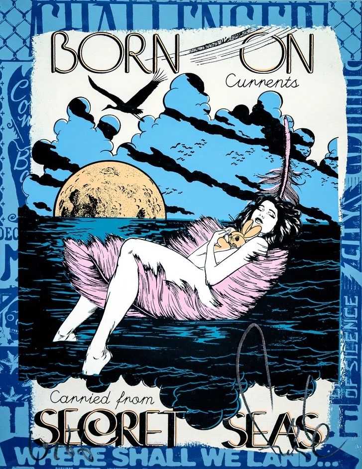 Faile, ‘Secret Seas’, 21-02-2019, Print, Multiple color variations, hand-painted, stained and printed, Faile Shop, Numbered, Handfinished