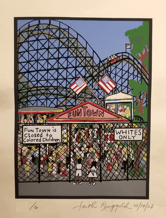 Faith Ringgold, ‘For Whites Only’, 2008, Print, Serigraph, null, 