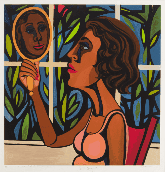 Faith Ringgold, ‘Woman Looking in a Mirror’, 2022, Print, Serigraph, null, 