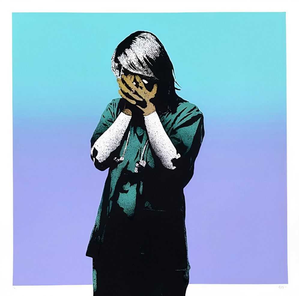 Fake, ‘Code Black (Blue)’, 20-12-2021, Print, 7 color screen print with gold gloves, Self Released, Numbered