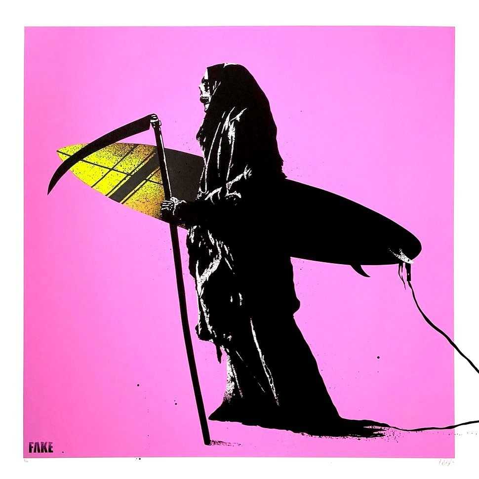 Fake, ‘The 3rd Wave (Hand Finished)’, 06-05-2021, Print, 3 color screen print / spray paint logo and embellishment, Self Released, Numbered, Handfinished