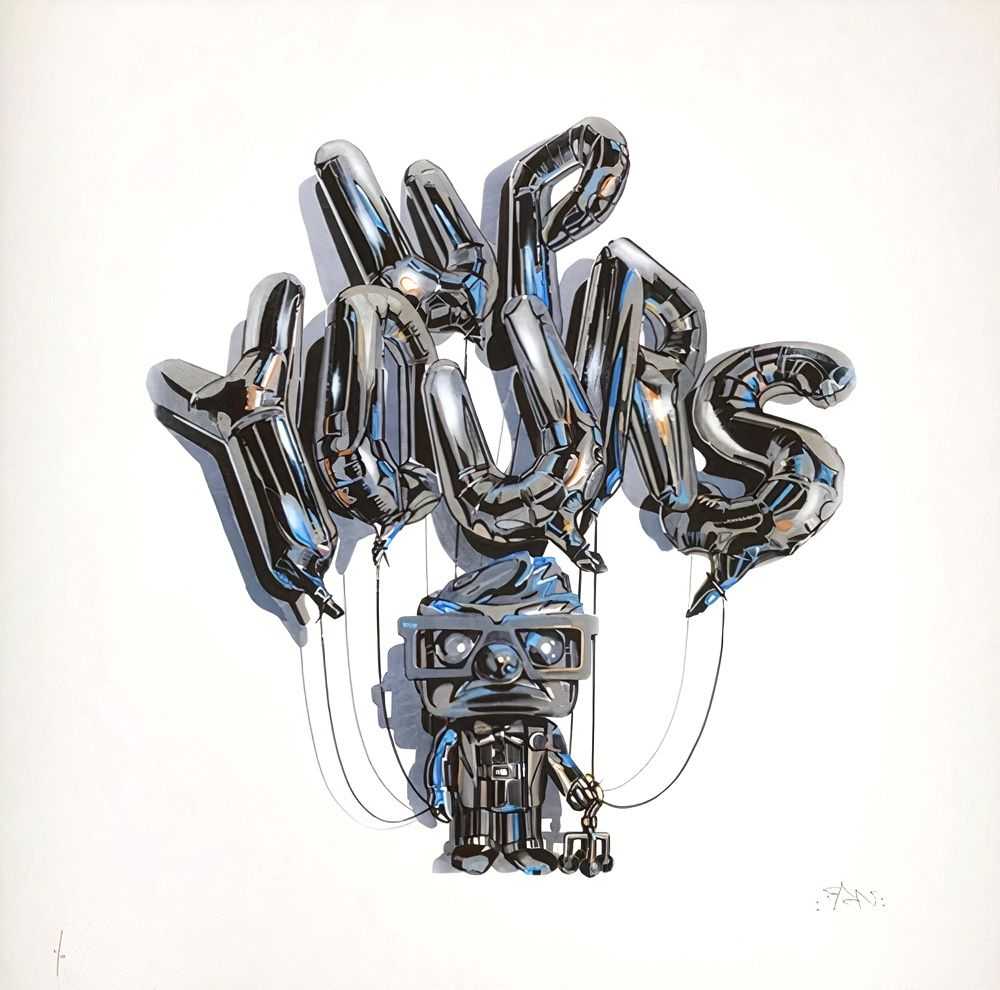 Fanakapan, ‘Up Yours (White)’, 05-09-2019, Print, Archival Pigment Print On 300gsm Somerset paper, Graffiti Prints, Numbered
