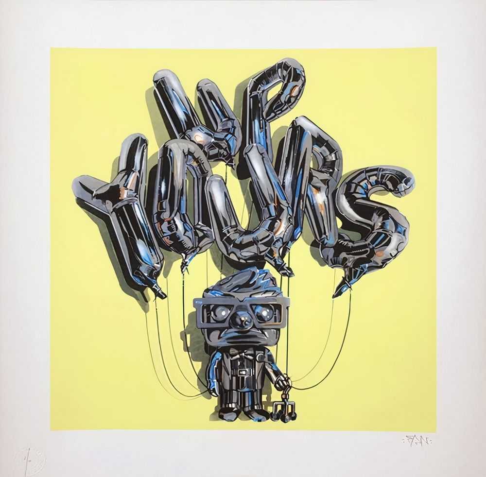 Fanakapan, ‘Up Yours (Yellow)’, 05-09-2019, Print, Archival Pigment Print On 300gsm Somerset paper, Graffiti Prints, Numbered