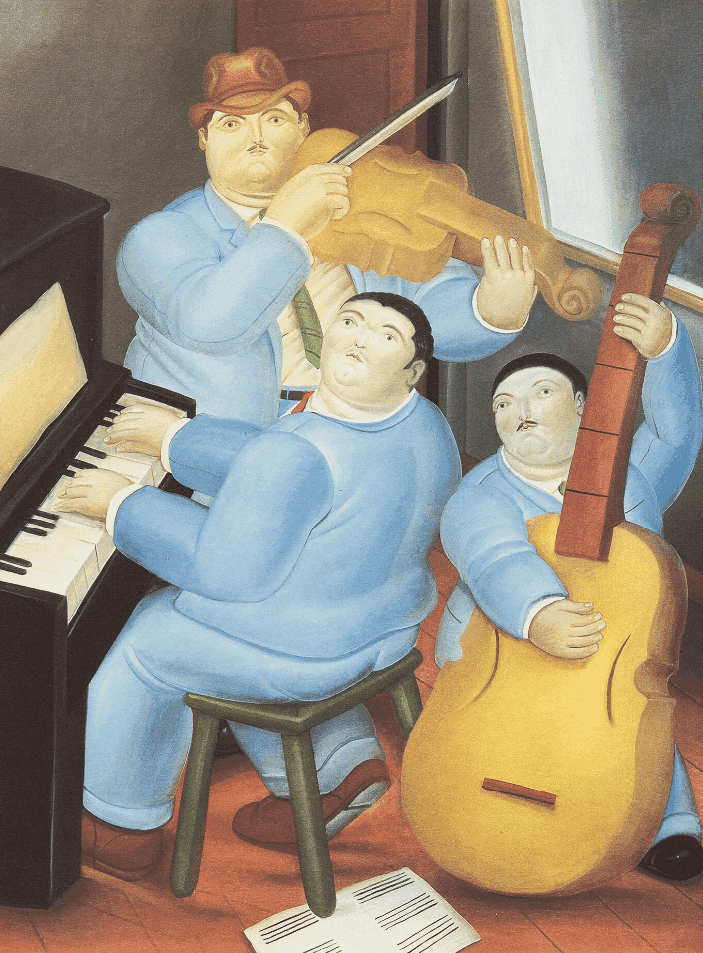Fernando Botero, ‘Three Musicians’, 1983, Print, Offset litograph in colors on wove paper, null, 