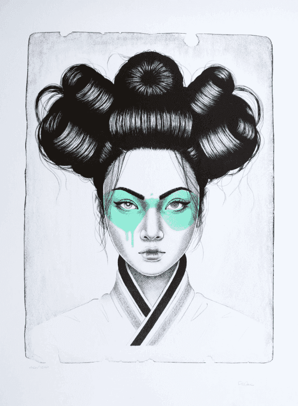 Fin DAC, ‘C4 - CYBRID’, 2024, Print, Limited edition lithograph printed on BFK Rives 270gsm paper with hand-deckled edges, Goldshteyn Saatort Gallery, Numbered, Handfinished