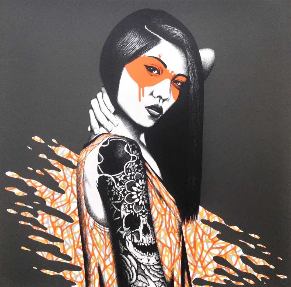 Fin DAC, ‘Kuuji (Orange)’, 16-09-2014, Print, 5 layer screenprint on Somerset Velvet 280gsm, Pretty Portal, Numbered