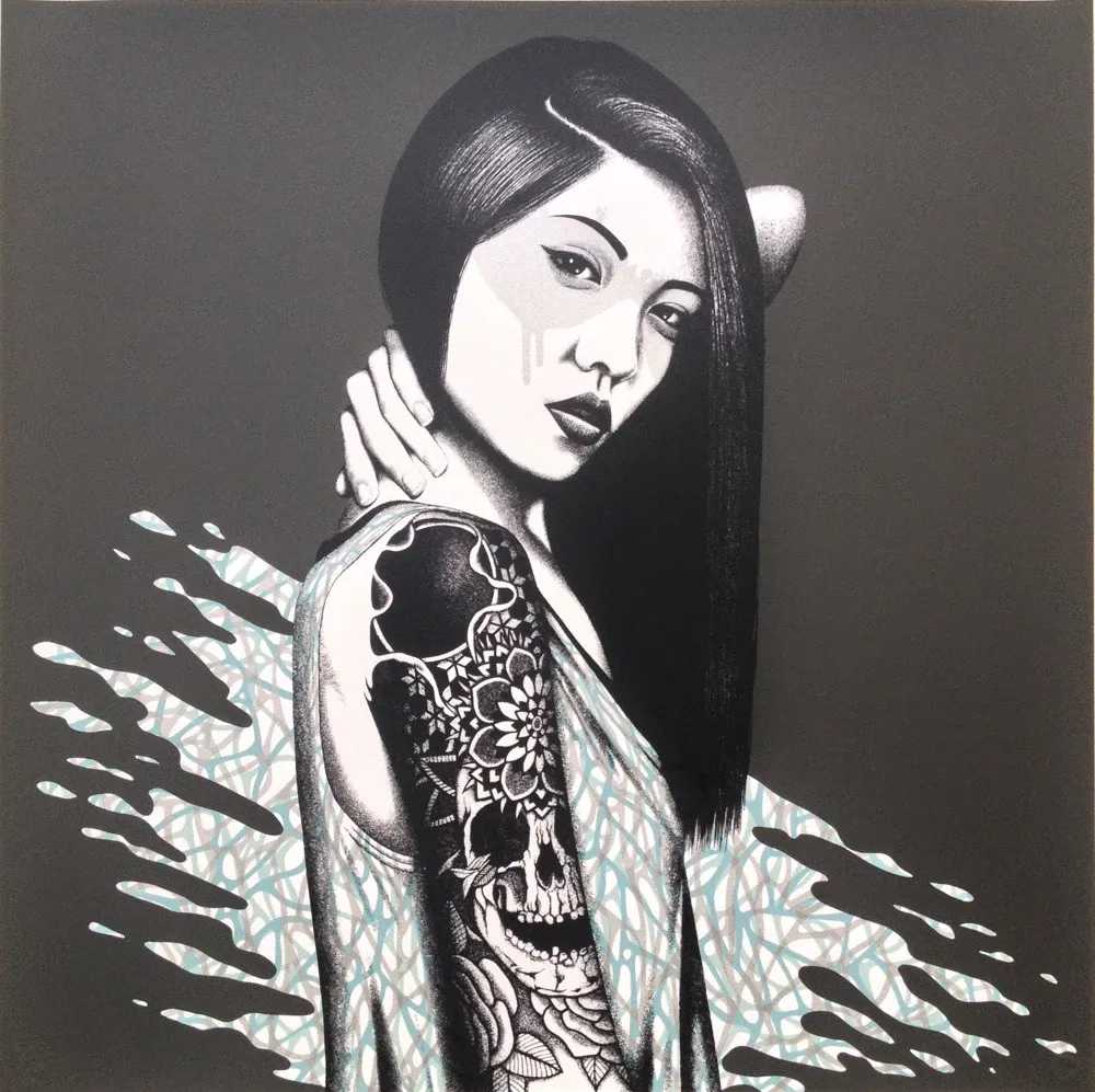 Fin DAC, ‘Kuuji (Silver)’, 03-12-2014, Print, 5 layer screenprint on Somerset Velvet 280gsm, Pretty Portal, Numbered