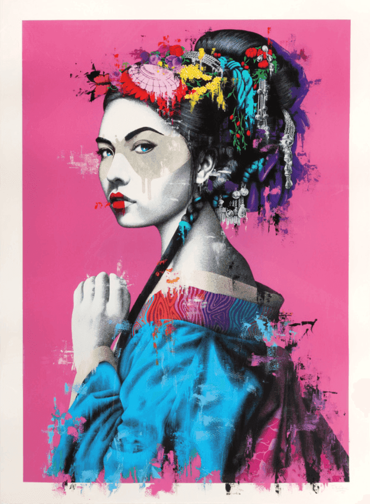 Fin DAC, ‘Shinka (Pink & White Gold)’, 26-04-2018, Print, 22 Colour Screenprint On 300 Gsm somerset satin Paper, Graffiti Prints, Numbered