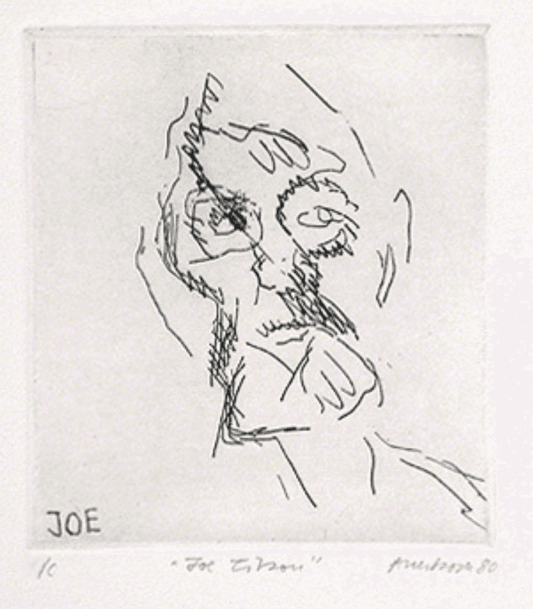 Frank Auerbach, ‘Joe Tilson’, 1980, Print, Etching, null, Numbered
