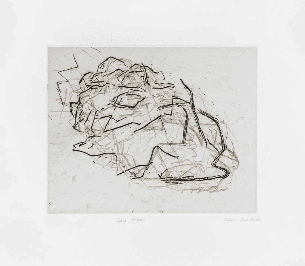 Frank Auerbach, ‘Julia Asleep’, 2001, Print, Etching with aquatint printed from two plates on Somerset off-white paper., null, Numbered